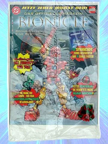 Bionicle # 1 September 2003 Die Ankunft der Toa - Blistered with Mask Hau Nuva Poisoned - Green Forehead
