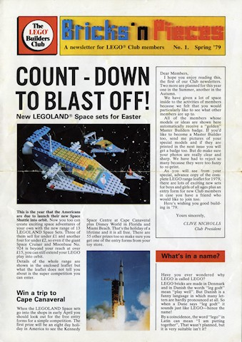 Bricks n' Pieces No. 1 - 1979 Spring