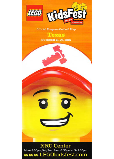 Event Guide, LEGO KidsFest Official Program Guide 2016 (Texas)