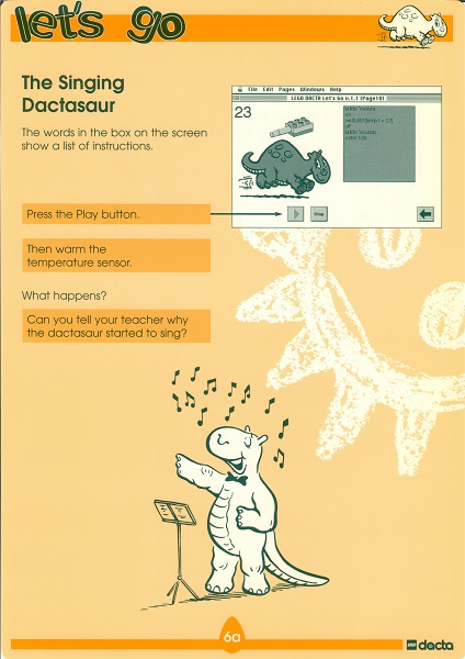 Let's Go, Activity Card 6 - The Singing Dactasaur