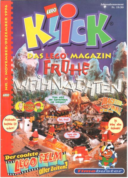 LEGO Klick Magazine 1996 Issue 5 November/December (Swiss)