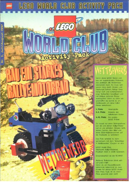 Lego World Club Activity Pack Issue 3 July/August 1997 (German)