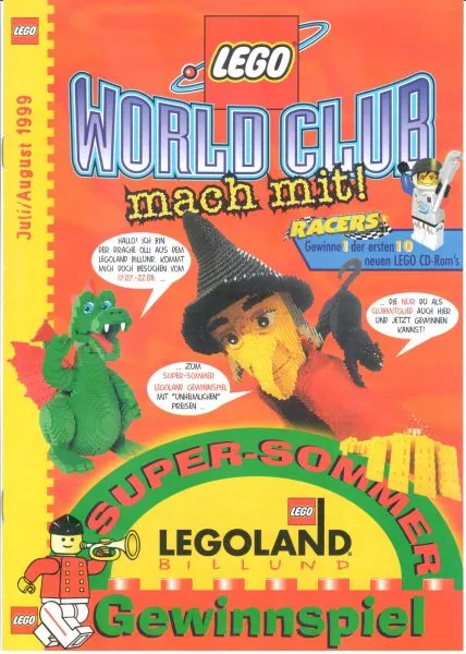 Lego World Club mach mit! July/August 1999 (German)