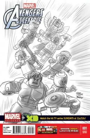 Super Heroes Comic Book, Marvel, Marvel Universe: Avengers Assemble #1  Sketch Variant Cover