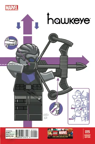 Super Heroes Comic Book, Marvel, Hawkeye #15 Variant Cover