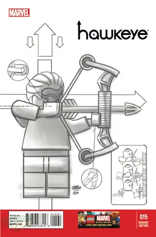 Super Heroes Comic Book, Marvel, Hawkeye #15 Sketch Variant Cover