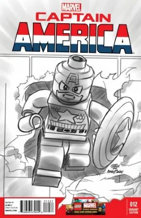 Super Heroes Comic Book, Marvel, Captain America #12 Sketch Variant Cover