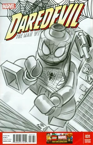 Super Heroes Comic Book, Marvel, Daredevil #31 Sketch Variant Cover