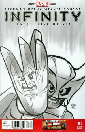 Super Heroes Comic Book, Marvel, Infinity #3 Sketch Variant Cover