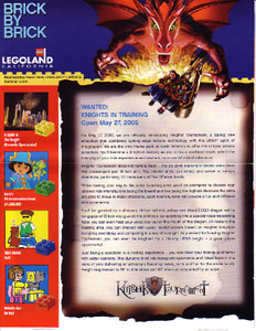 Brick by Brick Legoland California Passholders' Newsletter - 2005 Summer
