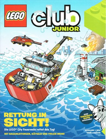 Lego Club Junior Magazin (German) 2016 Issue 1 (WOR 39-16)