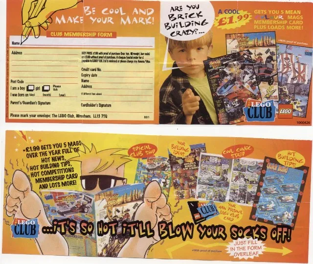 1996 Insert - Lego Club UK (1000426)