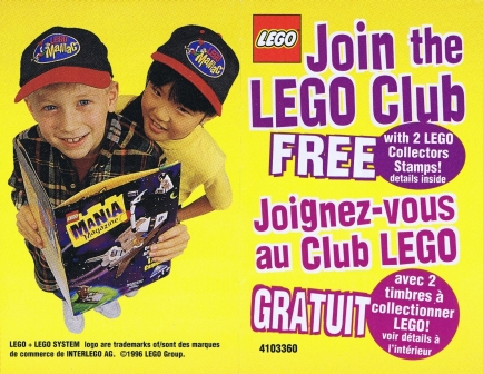 1996 Insert - LEGO Club - US/Canadian (4103360)