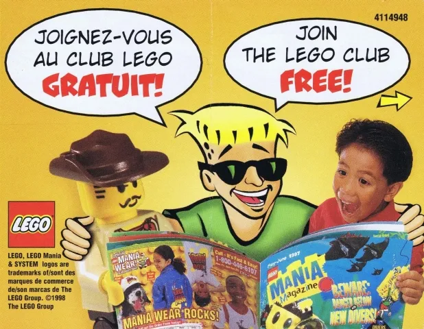 1998 Insert - LEGO Club - US/Canadian (4114948)
