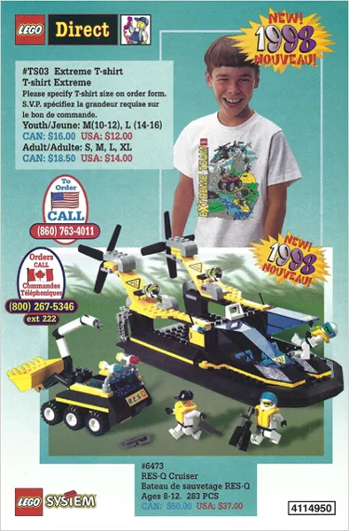 1998 Insert - LEGO Direct - US/Canadian (4114950)