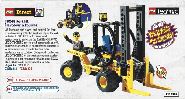 1998 Insert - LEGO Direct - US/Canadian Technic (4114952)