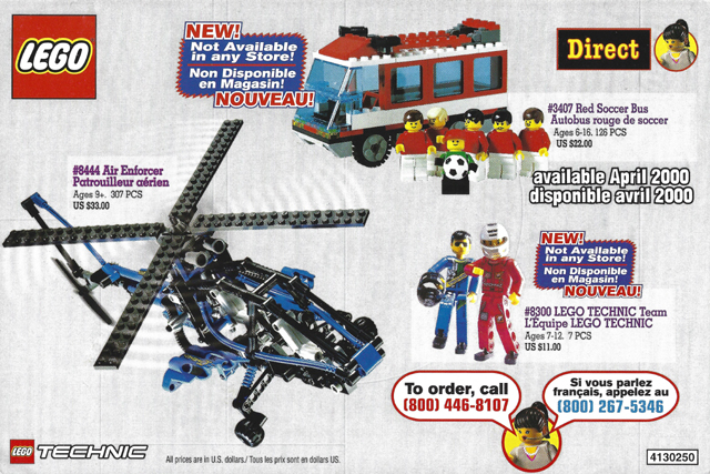 2000 Insert - LEGO Direct - US/Canadian Technic (4130250)
