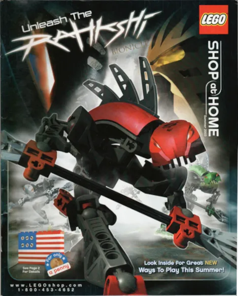 2003 Shop at Home - Summer - Version D Bionicle Rahkshi on Cover (38 Pages) (WOR U-0702)