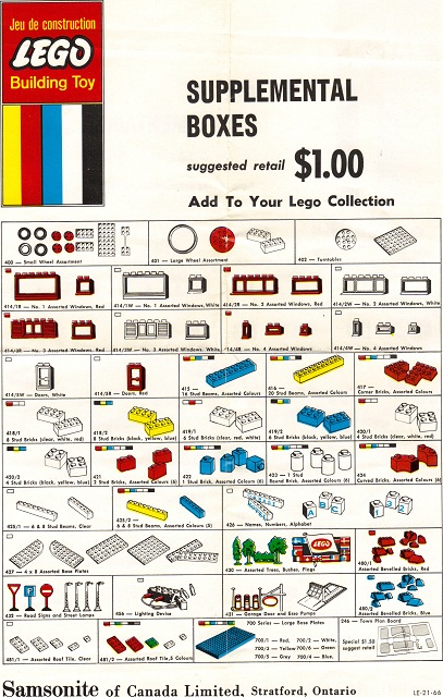 1966 Canadian Samsonite Supplemental Boxes (LE-21-66)