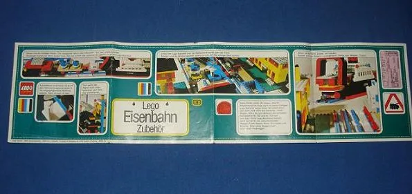1971 Large Train German Foldout Lego Eisenbahn Zubehör (97219 Ty.)