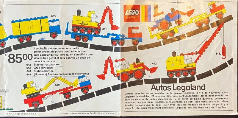 1972 Medium Belgian - Autos Legoland (97305-Be)