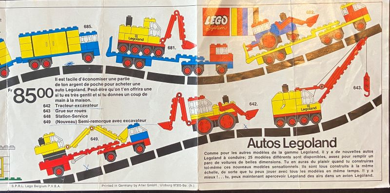 1972 Medium Belgian - Autos Legoland (97305-Be)