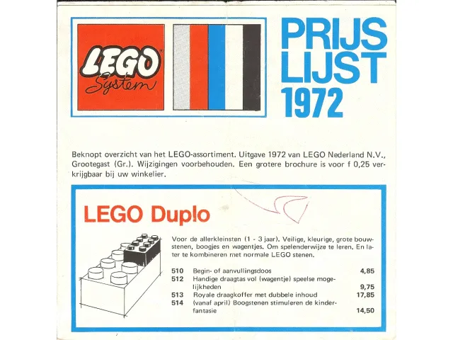1972 Medium Dutch - Prijslijst (price list)