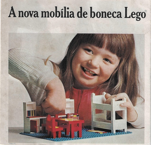 1973 Medium Portuguese Foldout - A nova mobília de boneca Lego (97660-Po.)