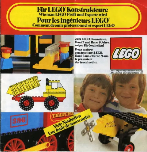 1976 Large Swiss Für LEGO Konstrukteure Pour les ingénieurs LEGO (98416-Schw)