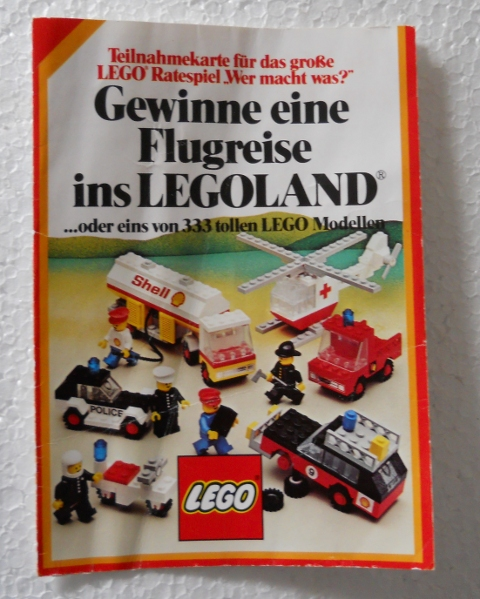 1978 Insert - Promotion 'Gewinne eine Flugreise ins LEGOLAND' (99412-D)