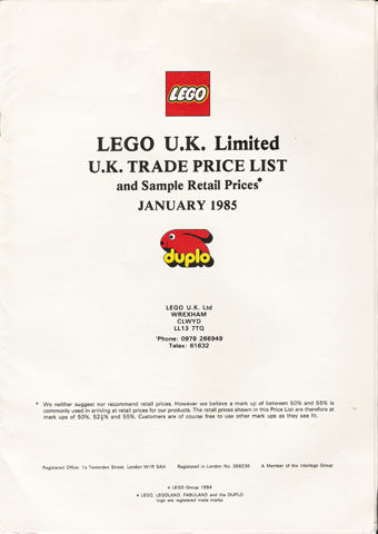 1985 Dealer UK - Price List
