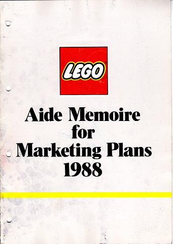 1988 Dealer Large UK - Aide Memoire for Marketing Plans