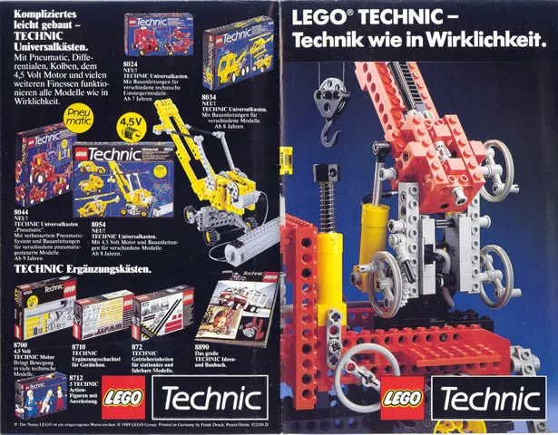 1989 Medium Technic German Foldout (921310-D)