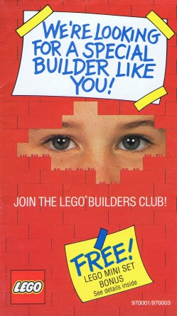 1990 Insert - Builders Club - 'We're looking for a special builder like you!' (970001/970003)