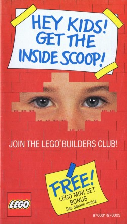 1990 Insert - Builders Club - 'Hey kids! Get the inside scoop!' (970001/970003)
