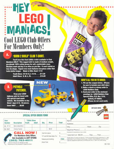 1993 Insert - Member Special Offers Builders Club (62-124)