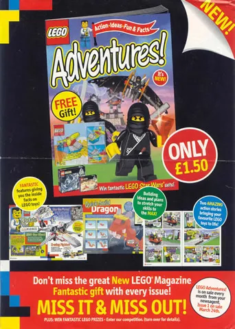 1999 Insert - LEGO Adventures! Magazine UK Subscription