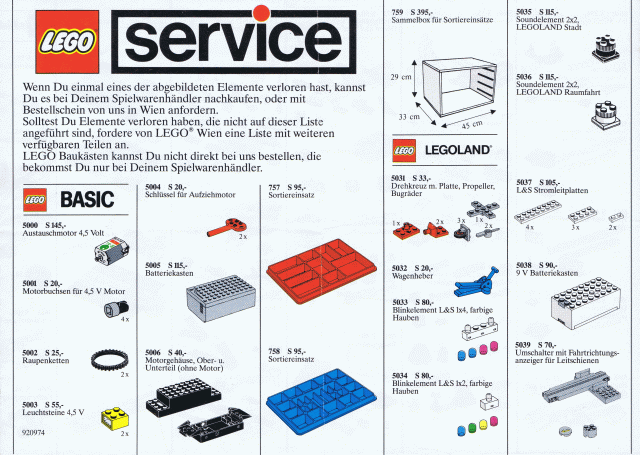 1988 Medium Service Packs Austrian (920974-A)