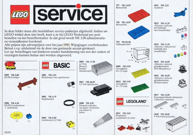 1990 Medium Service Packs Dutch (921392-NL)