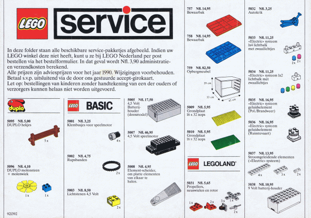 1990 Medium Service Packs Dutch (921392-NL)