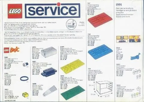 1991 Medium Service Packs DK/N/S/SF (830980/831080)