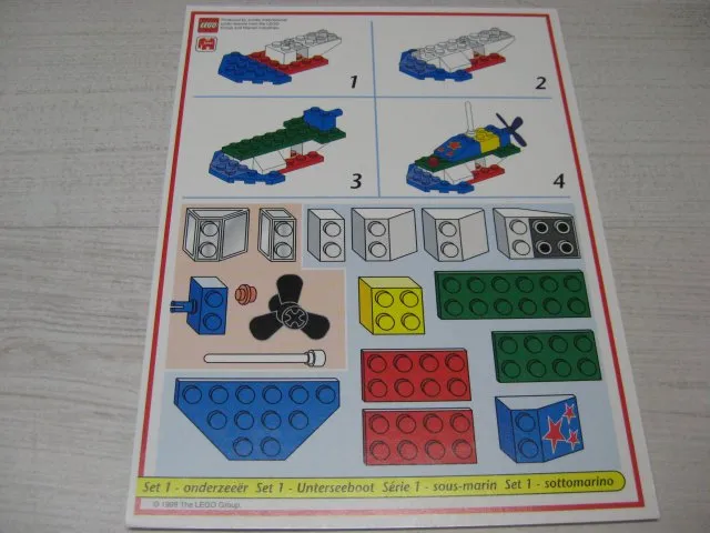 Creator Board Game Model Card Red Border Set 1 Submarine