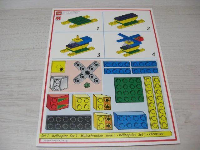 Creator Board Game Model Card Red Border Set 1 Helicopter