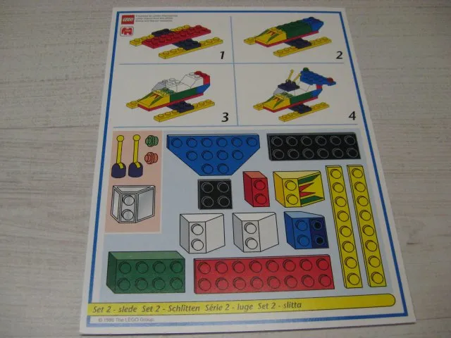 Creator Board Game Model Card Blue Border Set 2 Sled