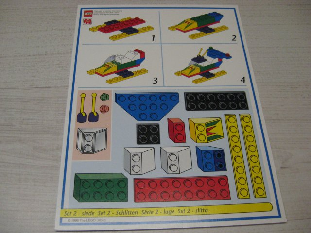 Creator Board Game Model Card Blue Border Set 2 Sled