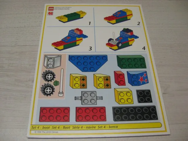 Creator Board Game Model Card Yellow Border Set 4 Small Boat