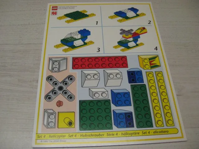 Creator Board Game Model Card Yellow Border Set 4 Helicopter