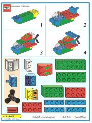Creator Board Game Model Card Blue Border Set 2 Boat