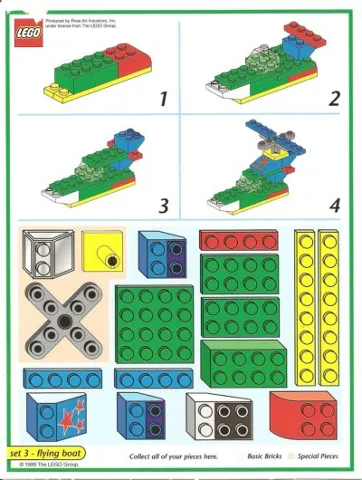 Creator Board Game Model Card Green Border Set 3 Flying Boat