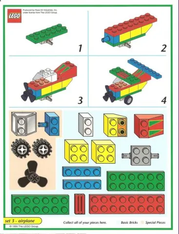 Creator Board Game Model Card Green Border Set 3 Airplane